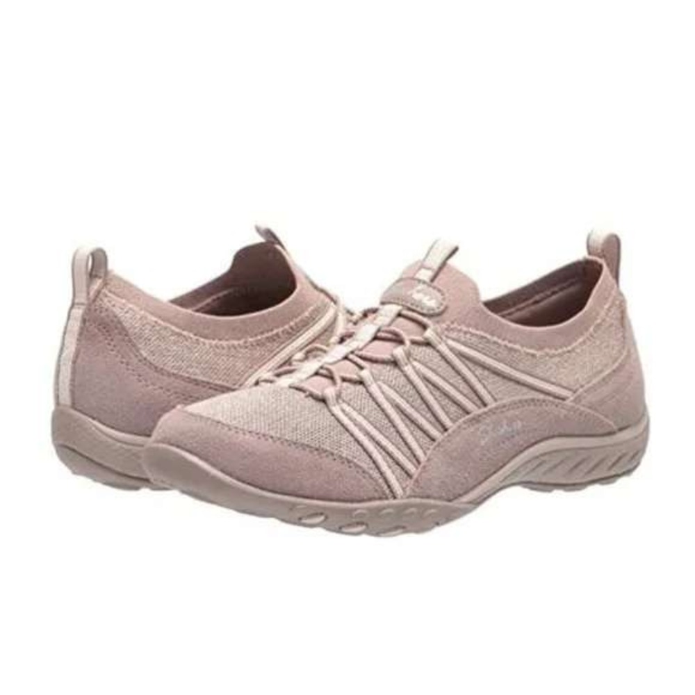 Skechers Sneakers Relaxed Fit Breathe Easy Sz 9.5 Slip-On Bungee Her Journey New